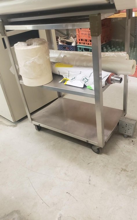 Metal rolling cart