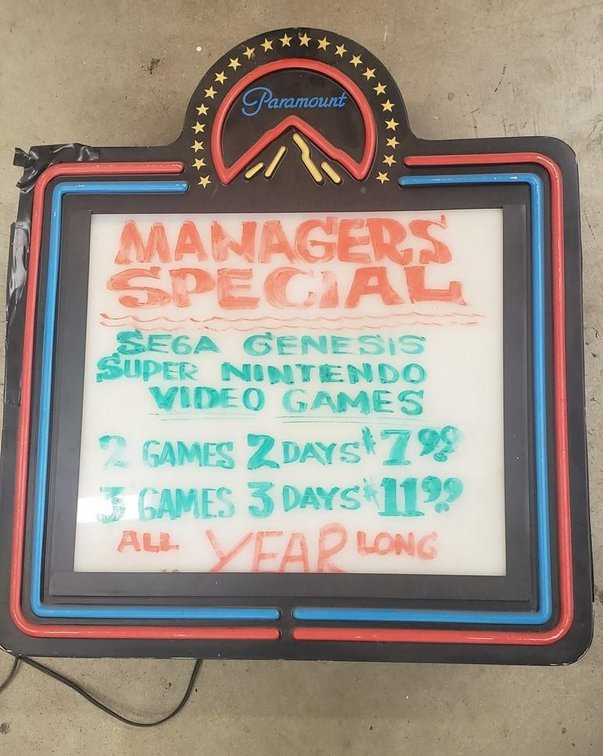 Vintage display sign