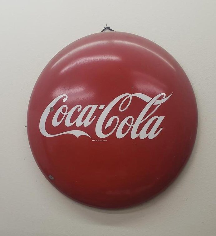Large Antique COKE Wall Button