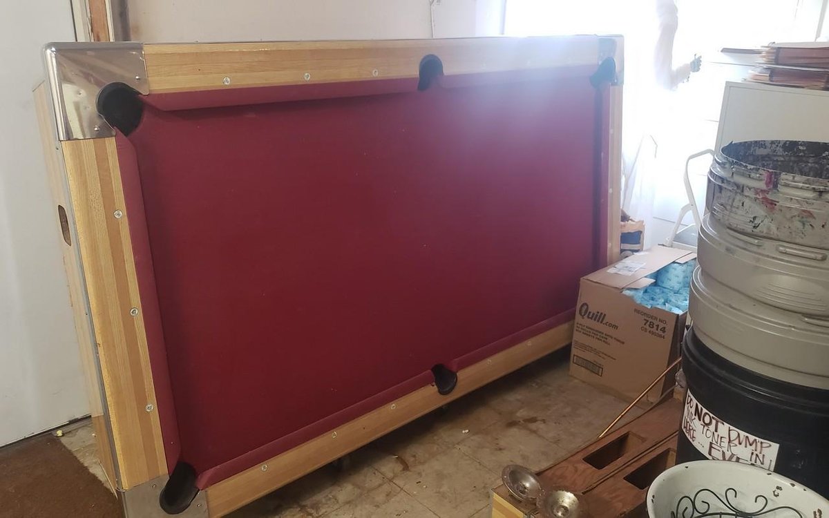 Vintage commercial pool table
