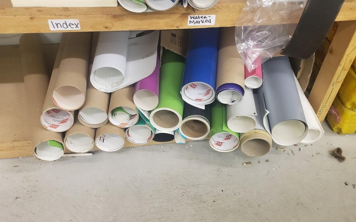 Rolls of sign letter material ?