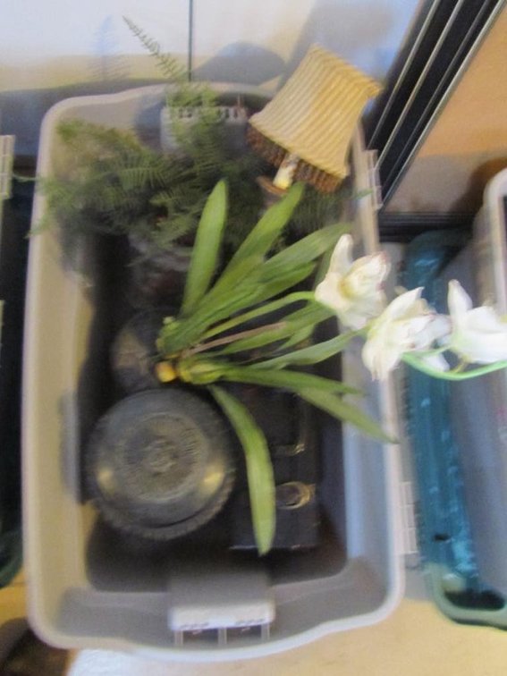 Tub Of Assorted Home Furnishings