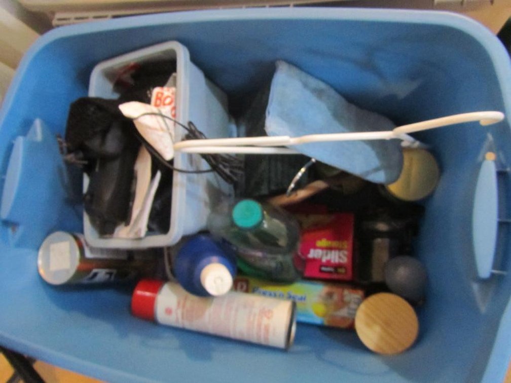 Tub Of Assorted Home Furnishings