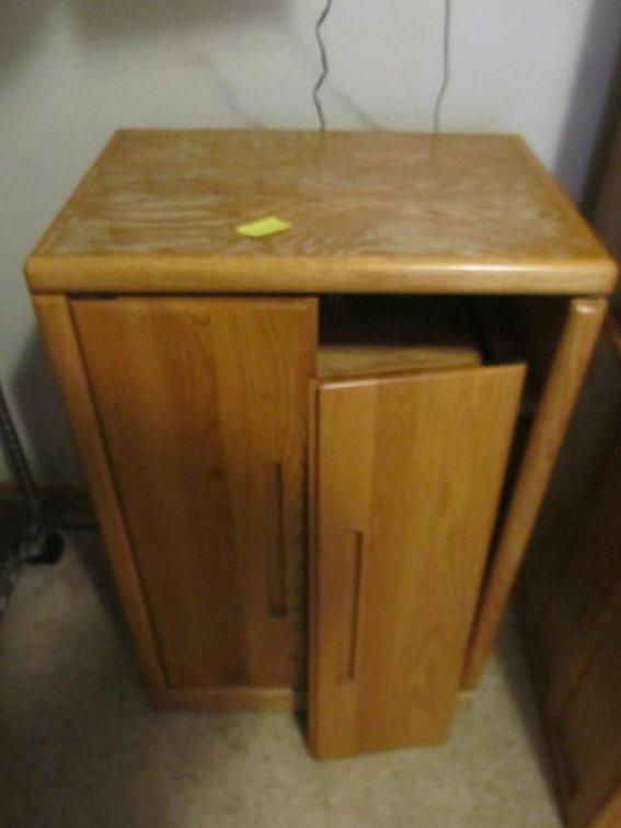 Wood Cabinet W/Shelves