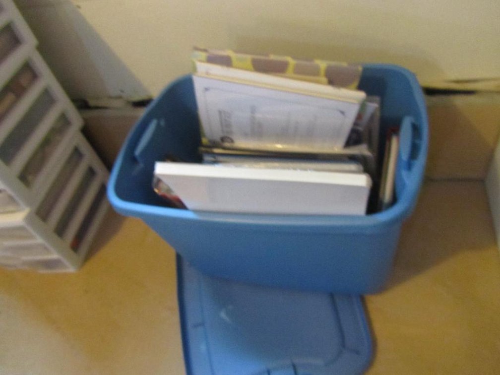 Tub Of Assorted Scrap Booking