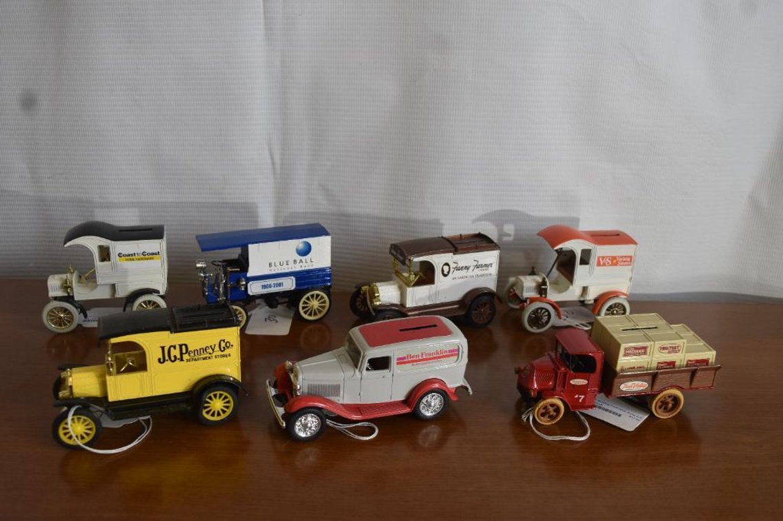(7) Assorted Ertl Toy Banks