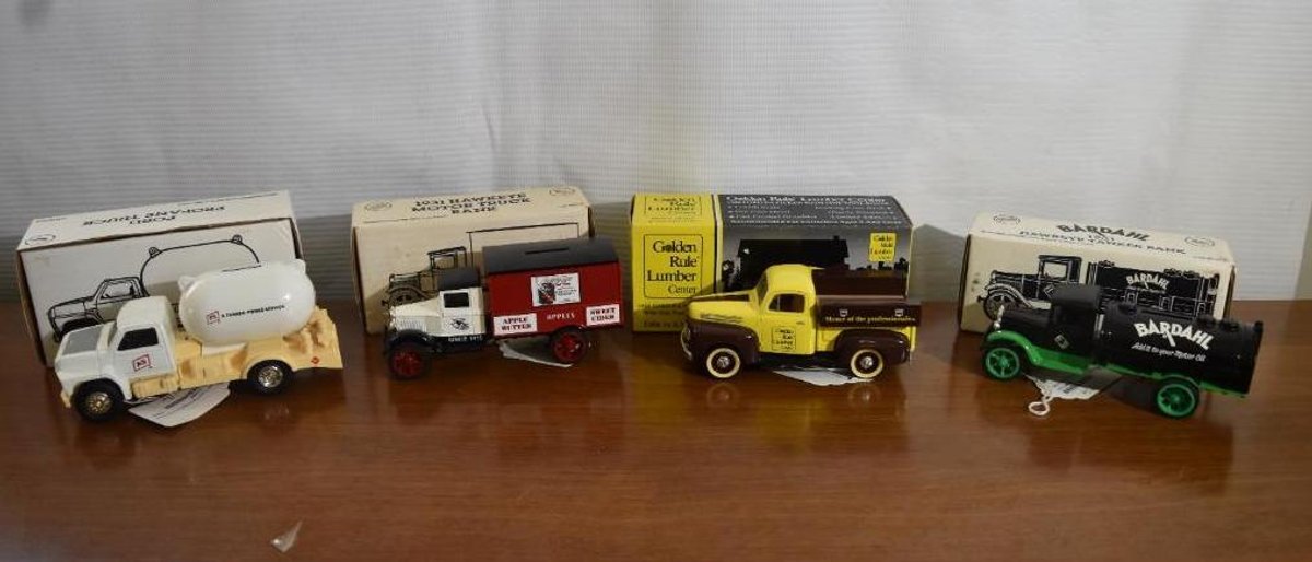 (4) Assorted Toy Truck Banks