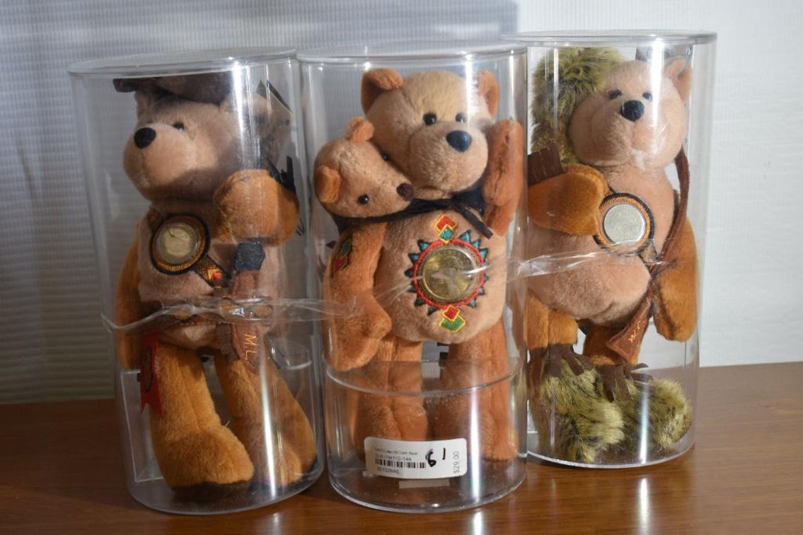 Set Of Three Lewis And Clark Discovery Bears