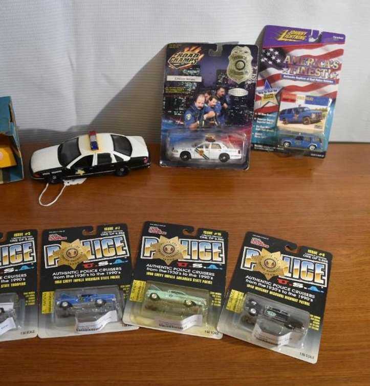 Assorted Toy Police Cars
