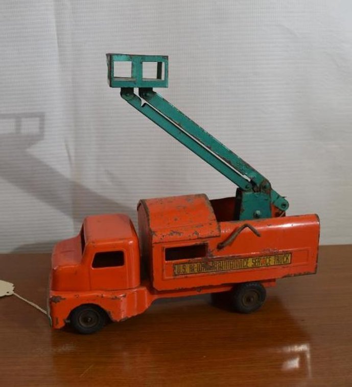 1950's Structo Orange U.S. Highway Maintenance Service Truck