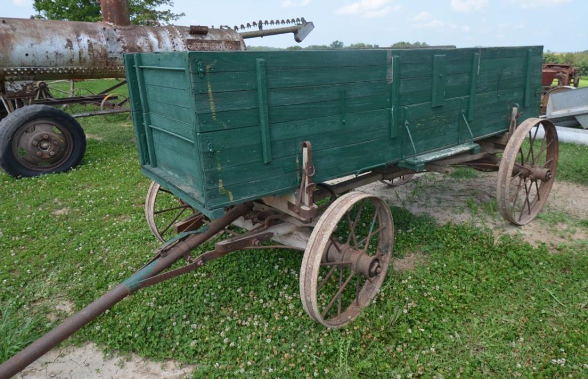 Double Box Grain Wagon on Steel