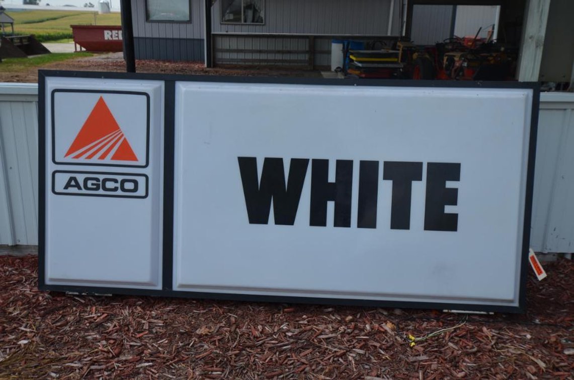 White Agco Sign