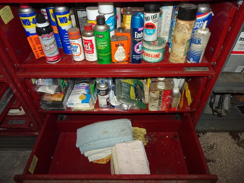 2-Shelves of Assorted Automotive Supplies