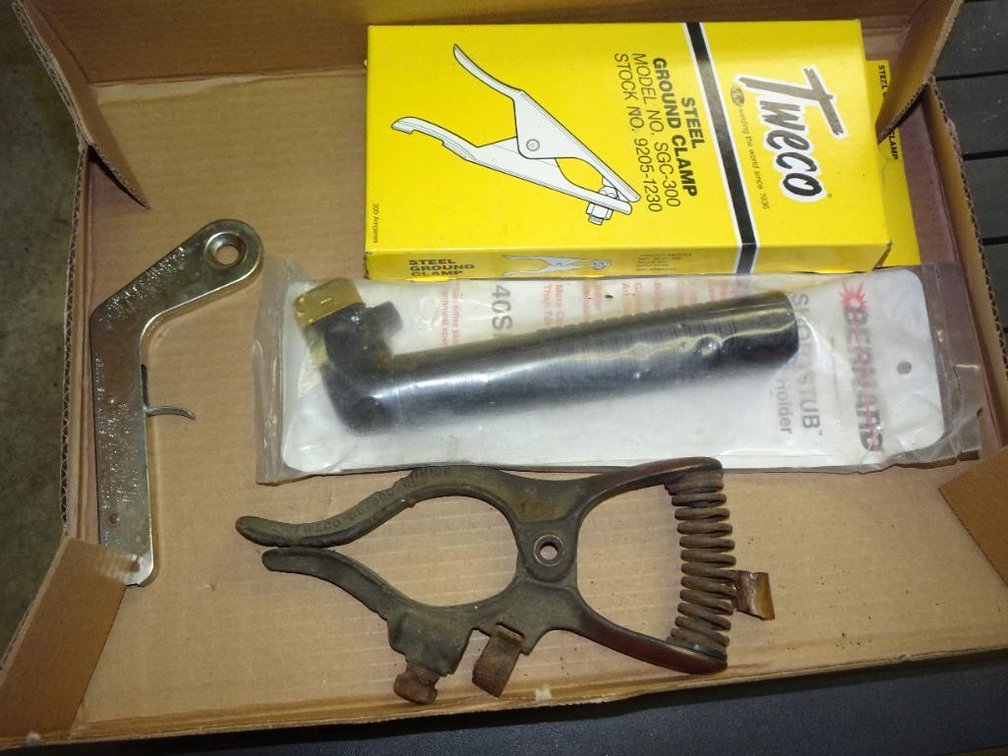 (2) Steel Ground Clamps With Rod Holder
