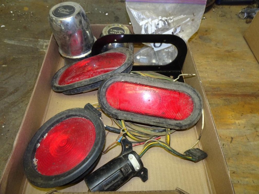 Trailer Lights, Trailer Wiring And (3) Car Hubs