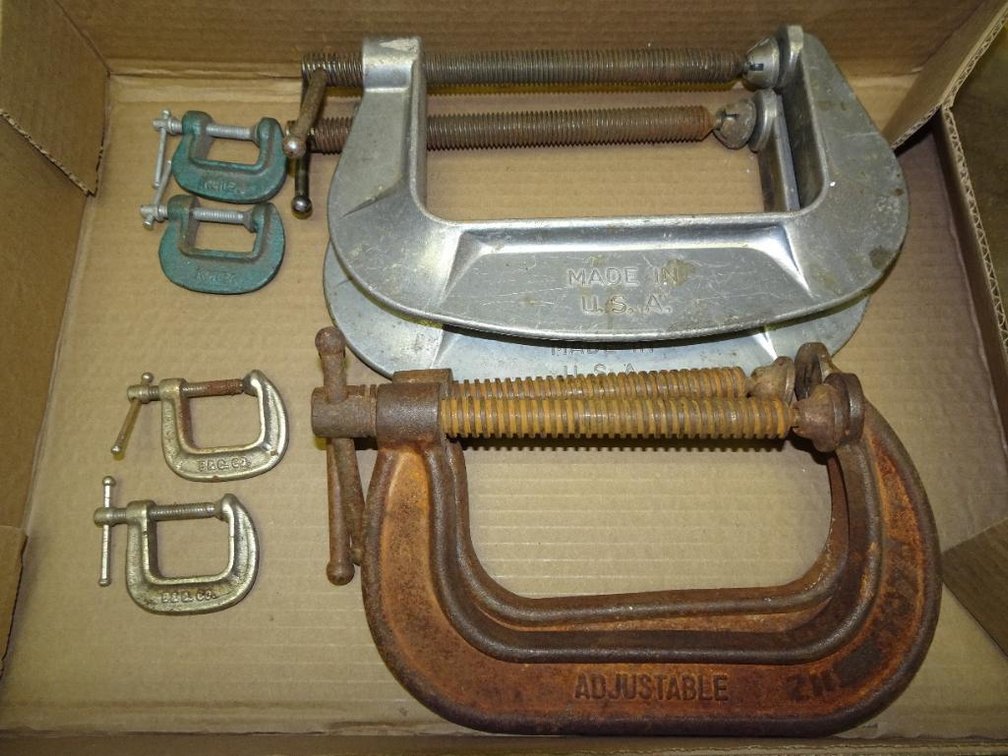 (4) 5" C-Clamps With (4) 1" C-Clamps