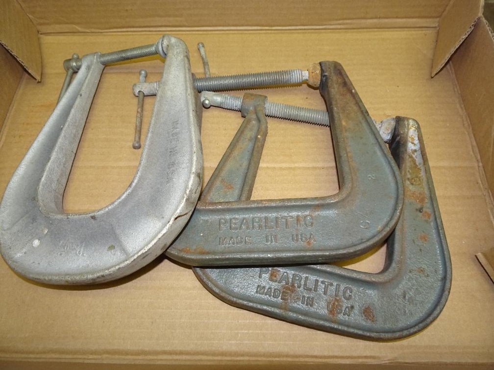(2) Craftsman 4" C-Clamps With (1) Pony 2-1/2" C-Clamp