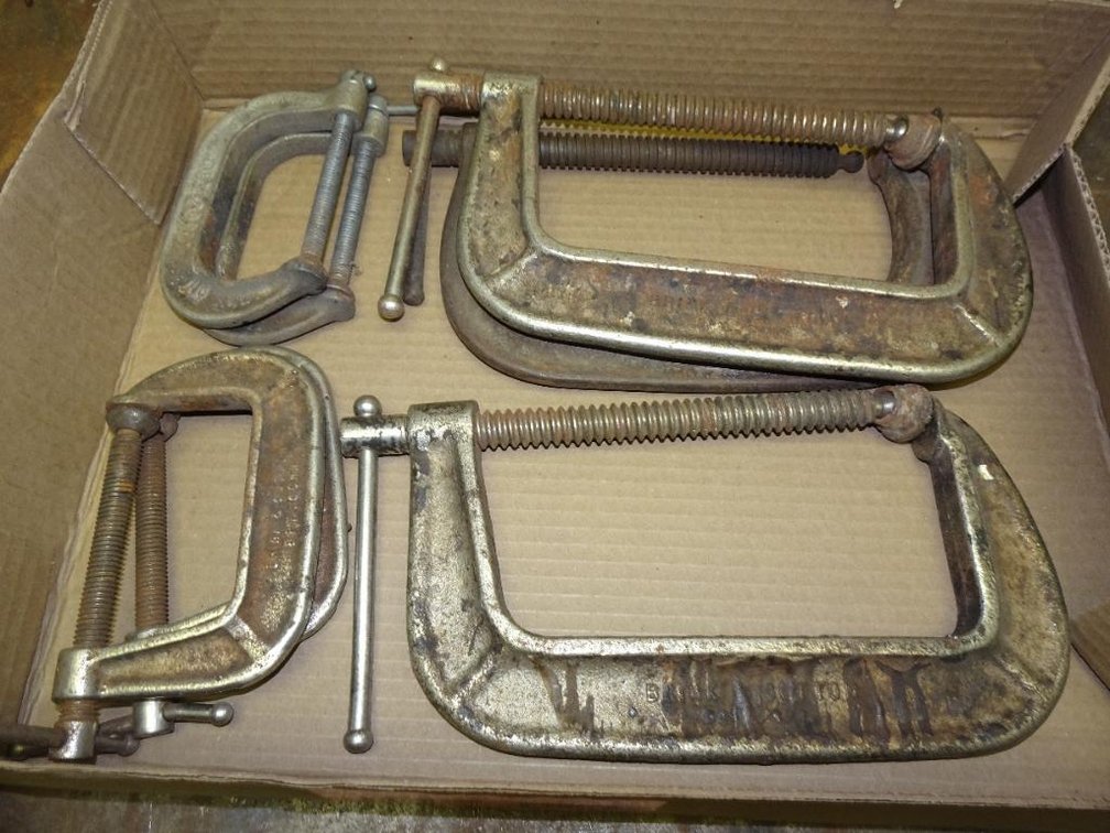 (3) 6" C-Clamps With (4) 3" C-Clamps