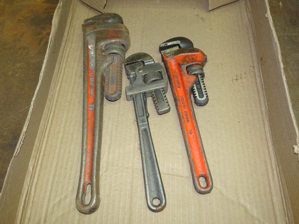 (2) 10" And (1) 14" Pipe Wrench
