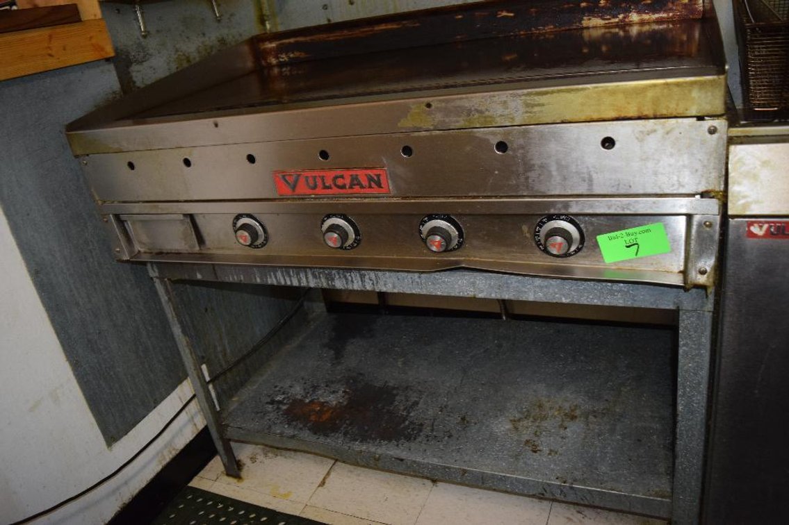 Vulcan Stainless Steel Griddle With Stand, Natural Gas