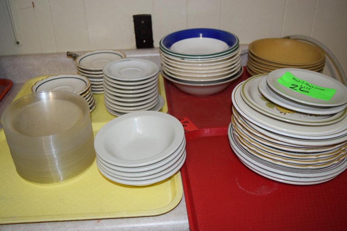 Assortment Of Plates, Bowls, Coffee Saucers
