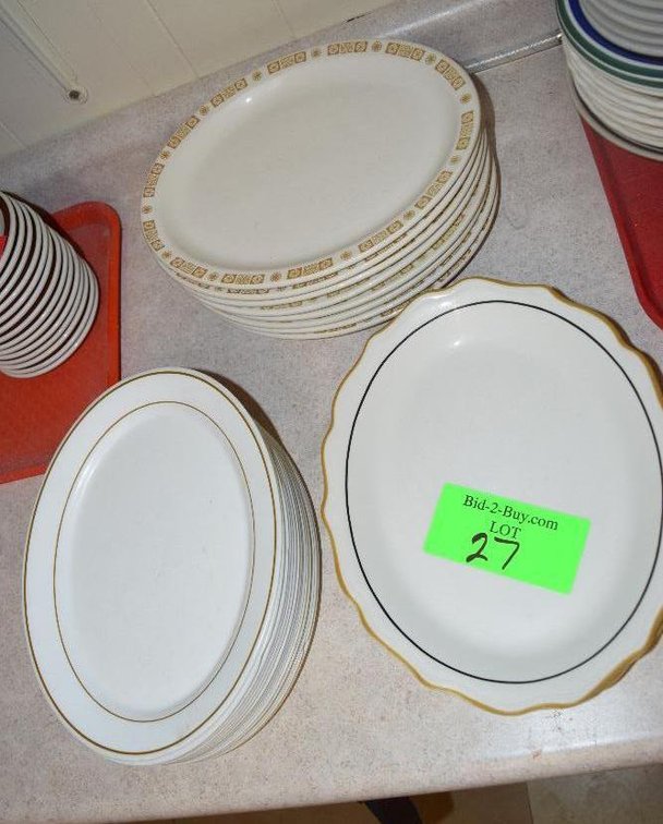 (15) 12" Oval Plates With (18) 11" Oval Plates