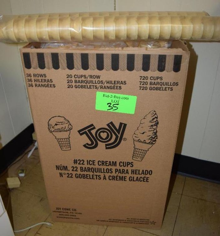 Mostly Full Box Of Sealed Joy No. 22 Ice Cream Cones