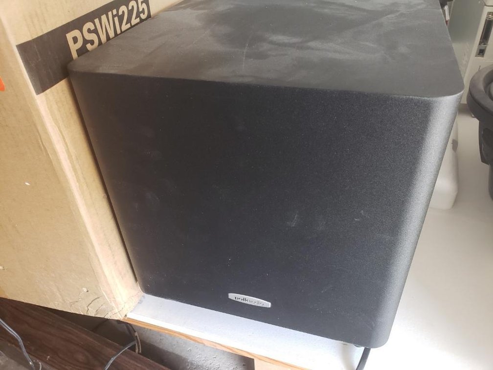 Polk Audio PSW1225 Subwoofer and JVC Dual Cassette Deck