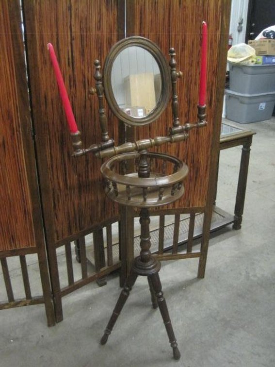 Floor Mirror & candle stand 53" t
