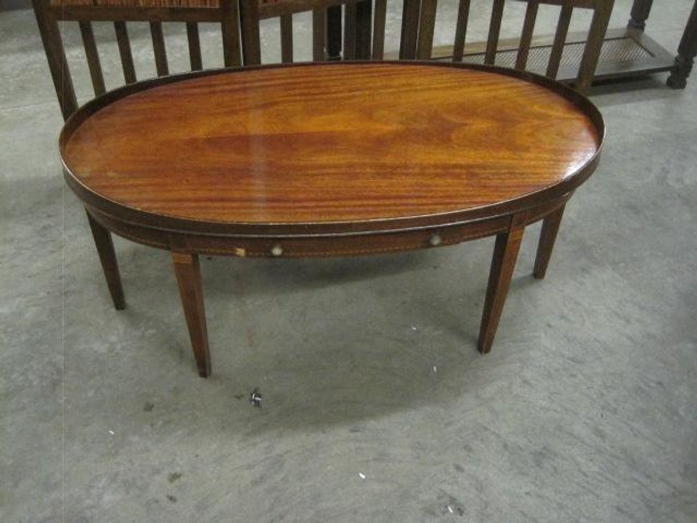 High Lacquered Coffee Table w/drawer 38" w x 17" t