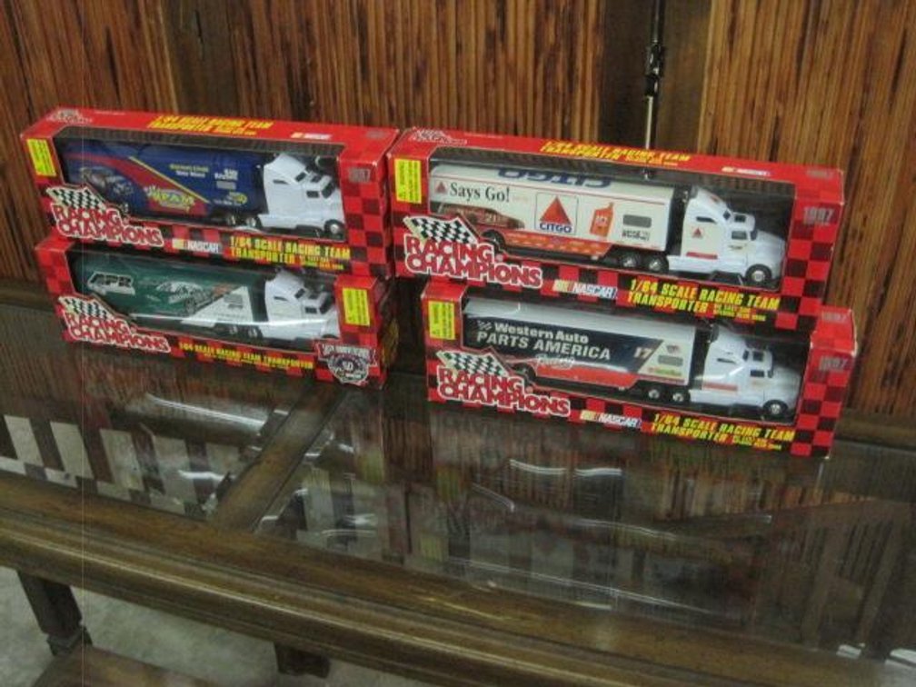 Lot of 4 Racing Champions Nascar Truck Trailers
