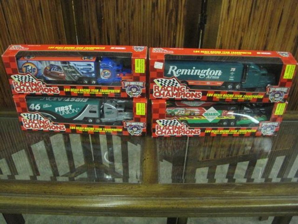 Lot of 4 Racing Champions Nascar Truck Trailers