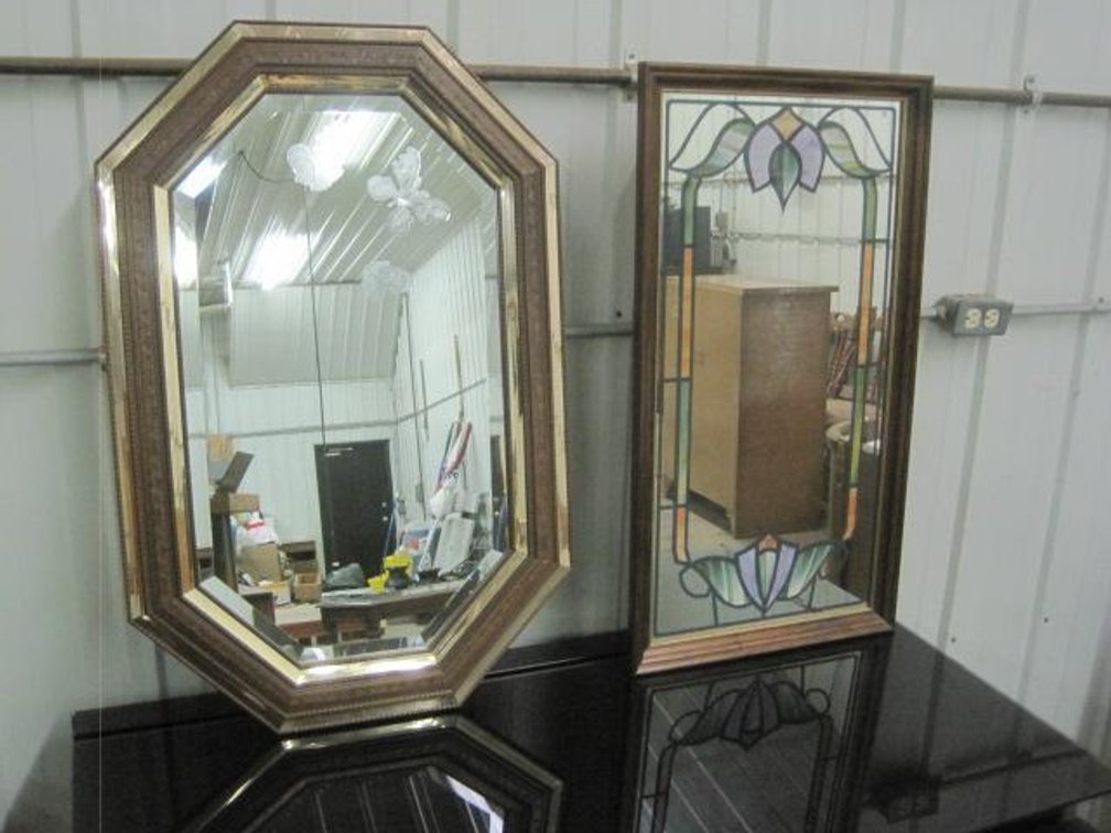 Lot of 2 Accent Mirrors 32 & 34" tall