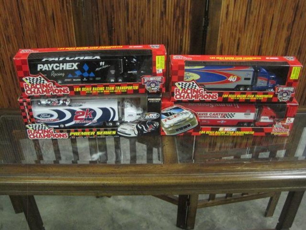 Lot of 4 Racing Champions Nascar Truck Trailers