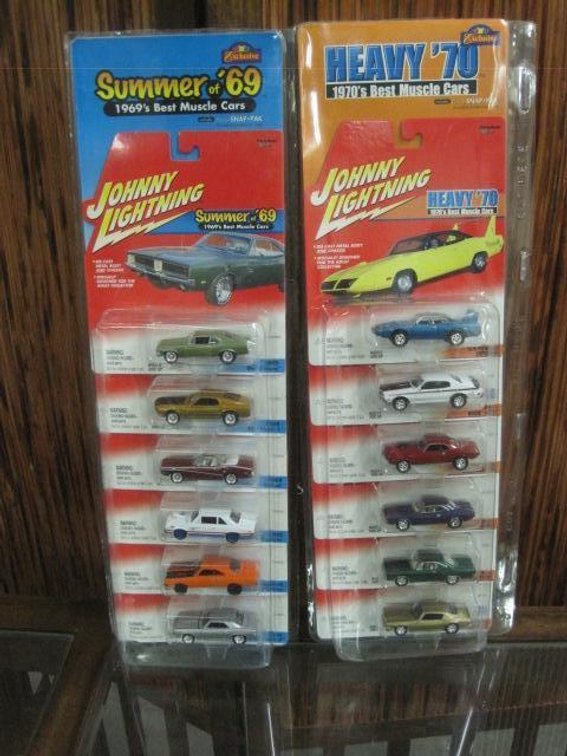 Lot of 2 Johnny Lightning Snap Packs Summer 69, Heavy 70