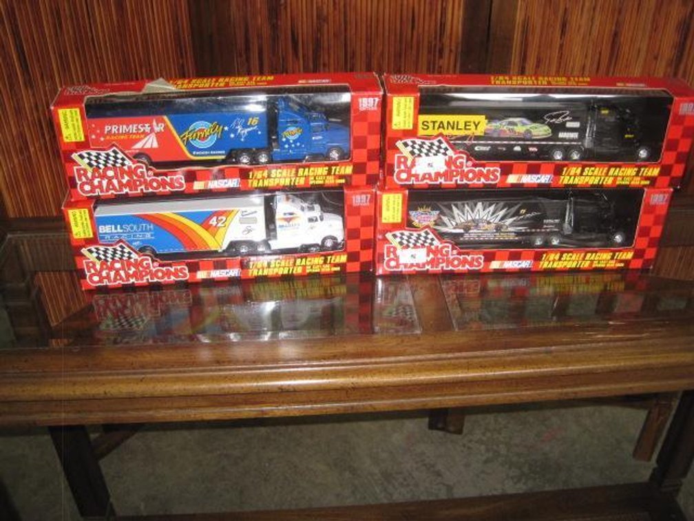 Lot of 4 Racing Champions Nascar Truck Trailers