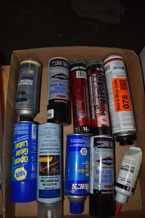 (7) Assorted Aerosol Cans, Open Gear Lube, Outdoor Metal Protectant, Marking Paint And More