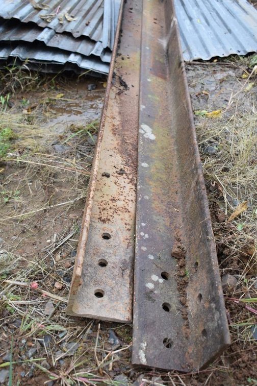 (2) Prior Skid Angle Iron, 3/8" x 5" x 5" x 23' Long