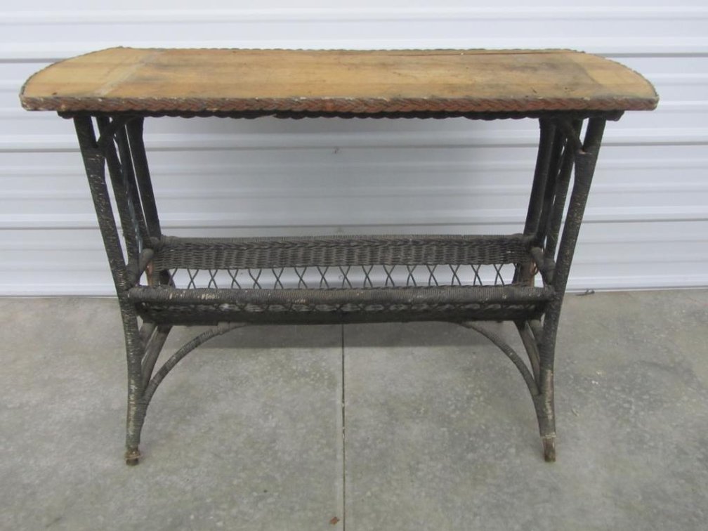 Old Wood/Wicker Table