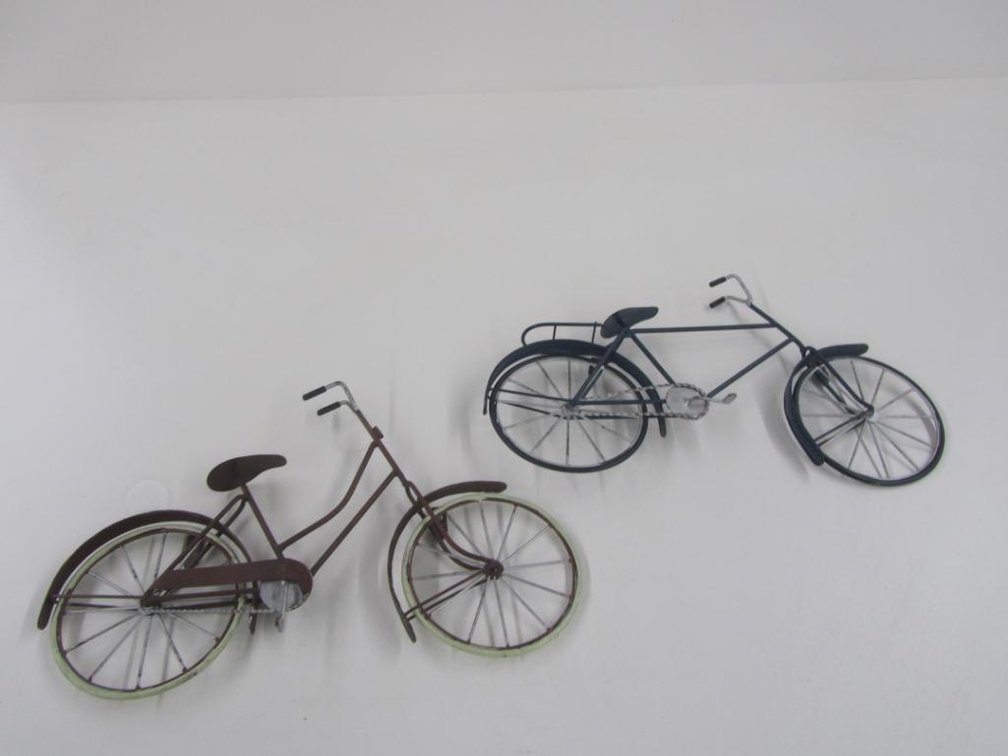 (2) Metal Bike Wall Hangings