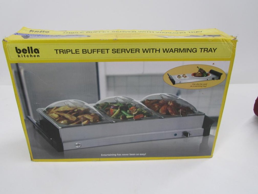 Triple Buffet Server With Warming Tray