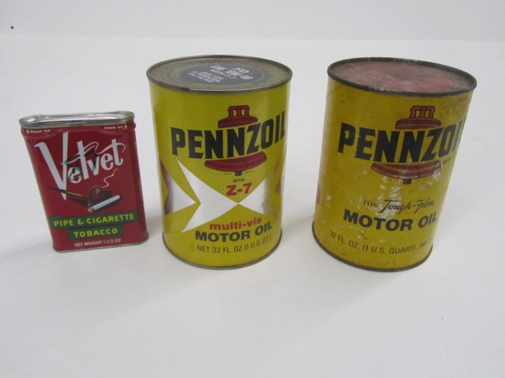 (2) Pennzoil Oil Cans - Full