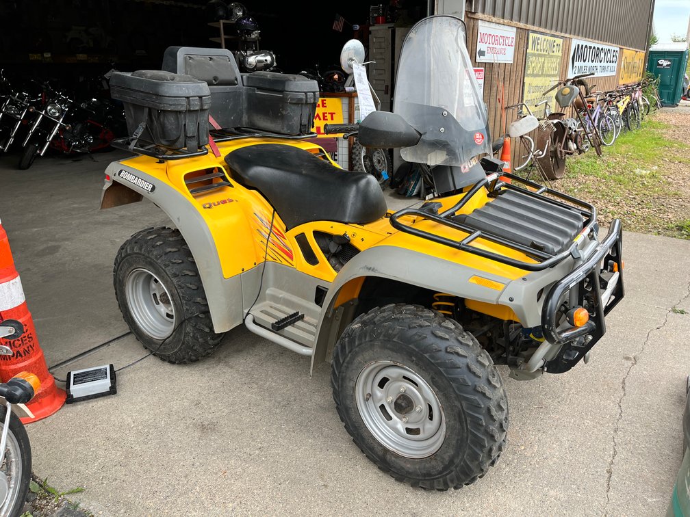 2003 Bombardier Outcast XT650 4-Wheeler With Plow