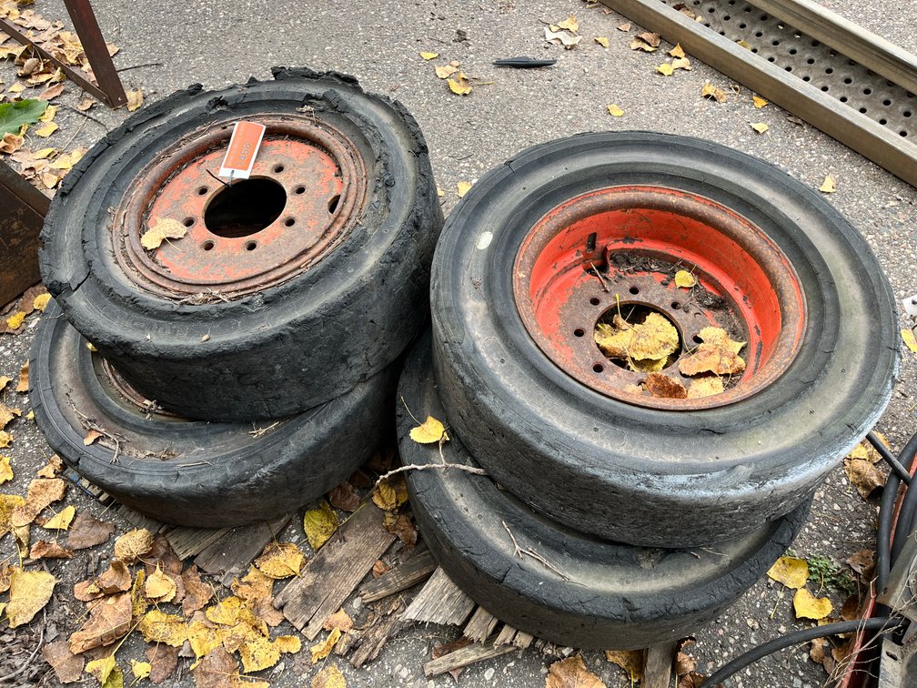 (4) 8.00-16 Skid Steer Demo Tires
