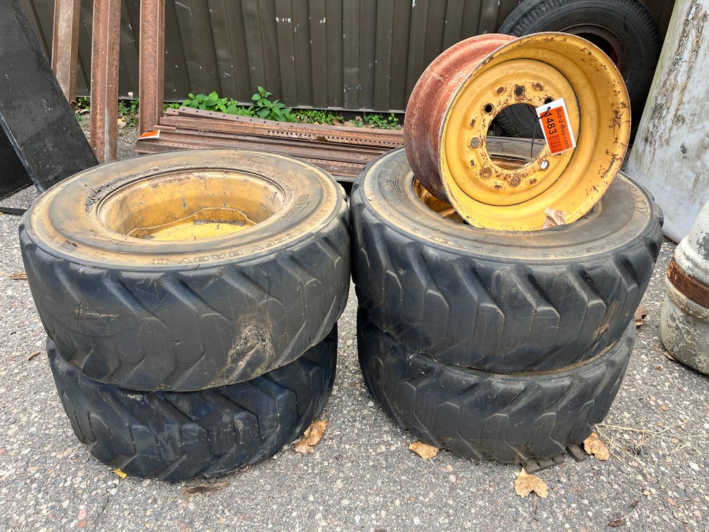 (4) 12x16.5 Skid Steer Tires