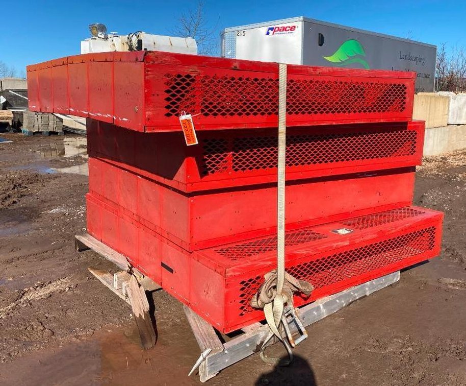 (4) Locker Sections, 73" Wide x 6' Tall x 12" Deep
