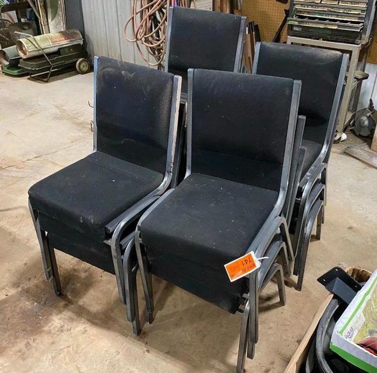 (13) Padded Stacking Chairs