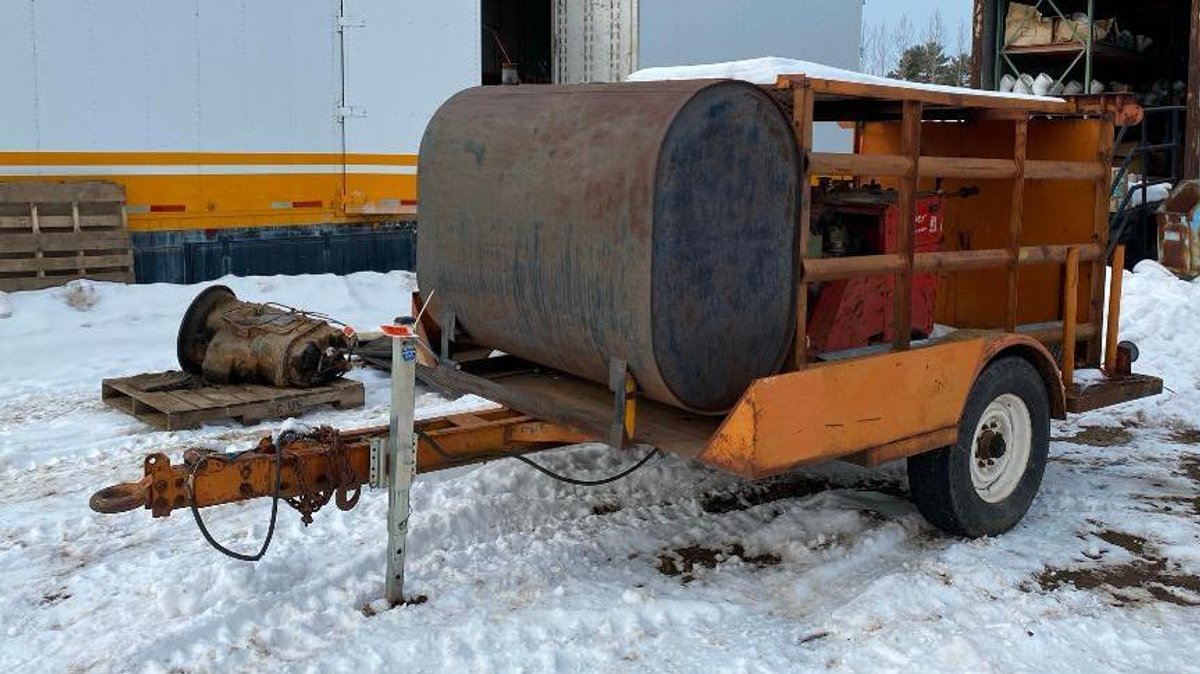 Clipper 40 HP C-J05-KAT Concrete/Asphalt Walk Behind Saw With Equipment Trailer & Water Tank 