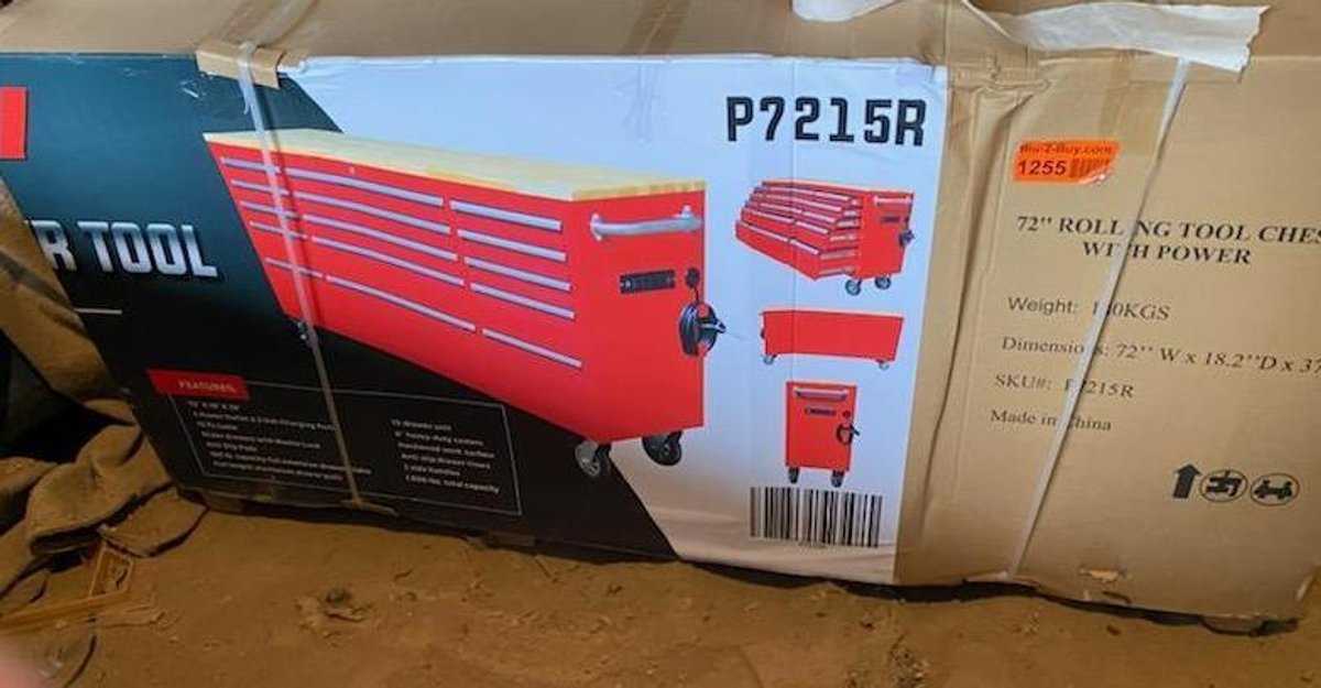 NEW 15-Drawer 72" Rolling Tool Chest With Power