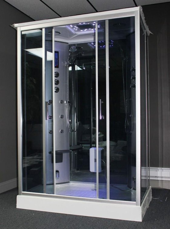 New 2016 Pure Steam & Bath Double Steam Shower 9005 With Thermostatic Faucet 